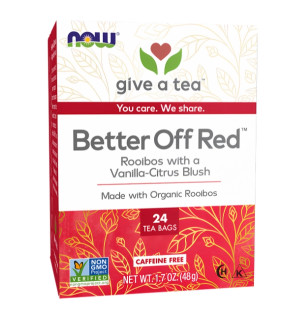 NOW Foods Better Off Red Rooibos Tee Zitrone mit Vanille 24 stk. 48g