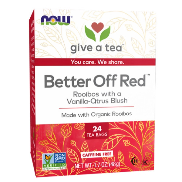 NOW Foods Better Off Red Rooibos Tee Zitrone mit Vanille 24 stk. 48g
