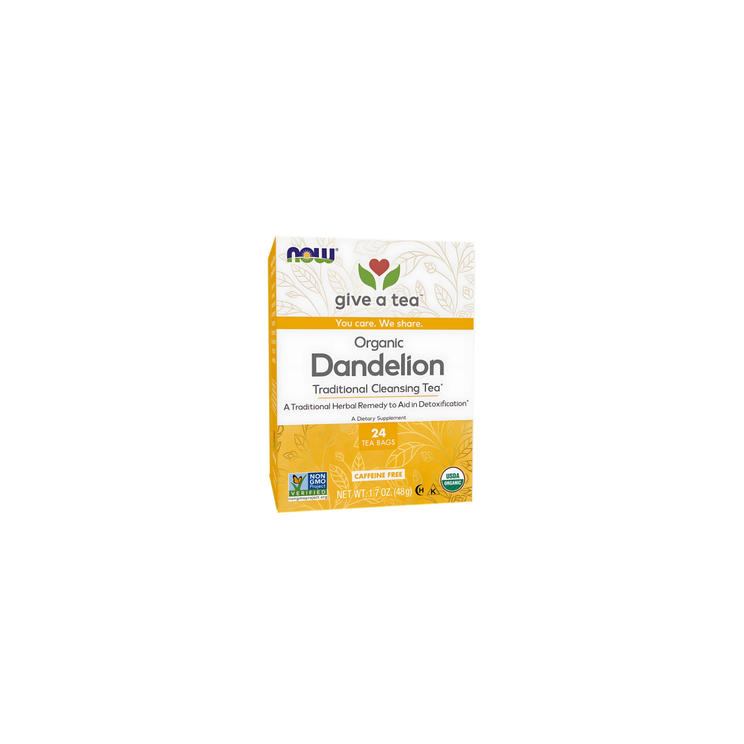 NOW Foods Organiczna Herbata z Mniszka Lekarskiego 24 tb. 48g
