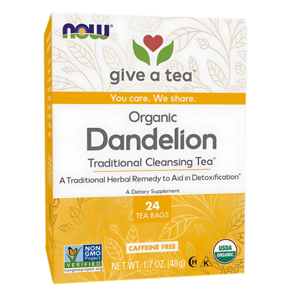 NOW Foods Organic Dandelion Tea 24 ct. 48g