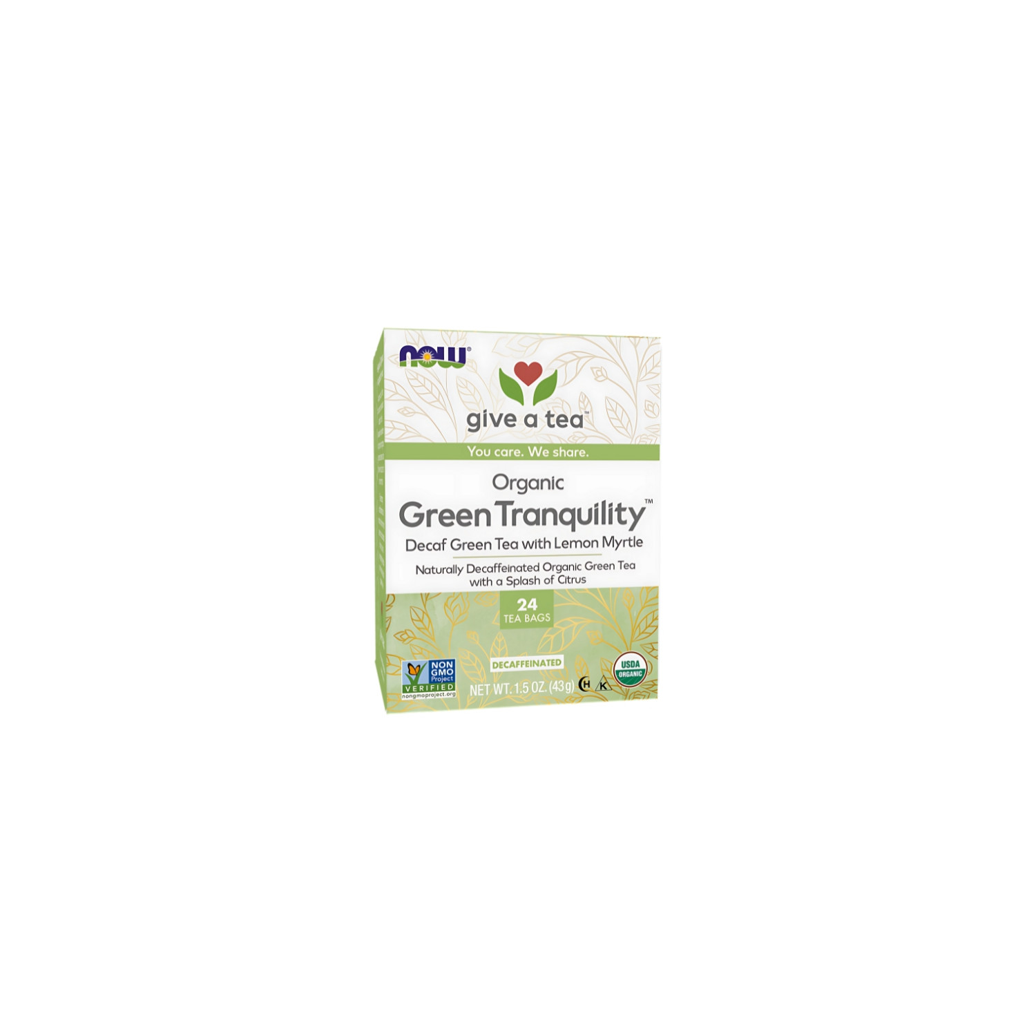 NOW Foods Green Tranquility Bio-Grüner Tee 24 stk. 43g