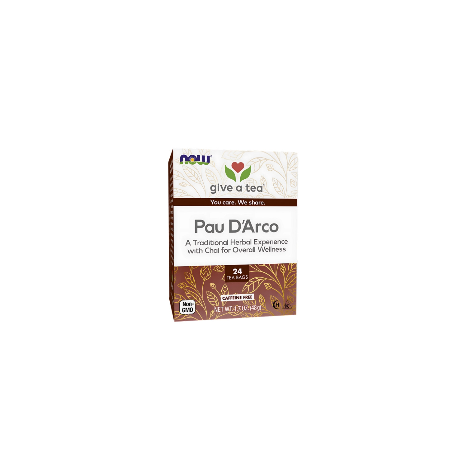 NOW Foods Pau D'Arco Tradycyjna Ziołowa Herbata 24 tb. 48g
