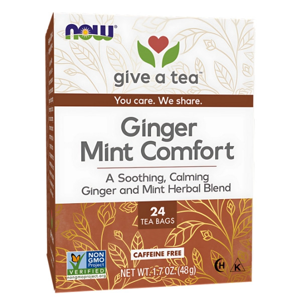 NOW Foods Ginger Mint Comfort Tea 24 ct. 48g