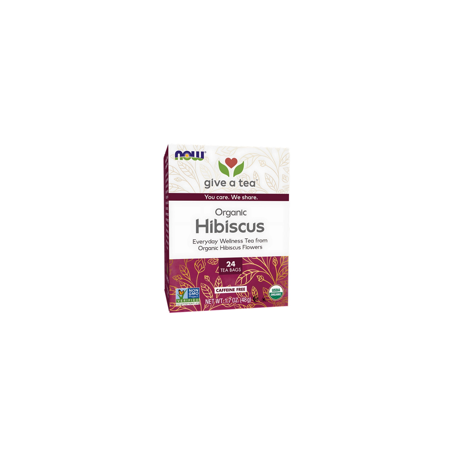 NOW Foods Organic Hibiscus Tea 24 ct. 48g
