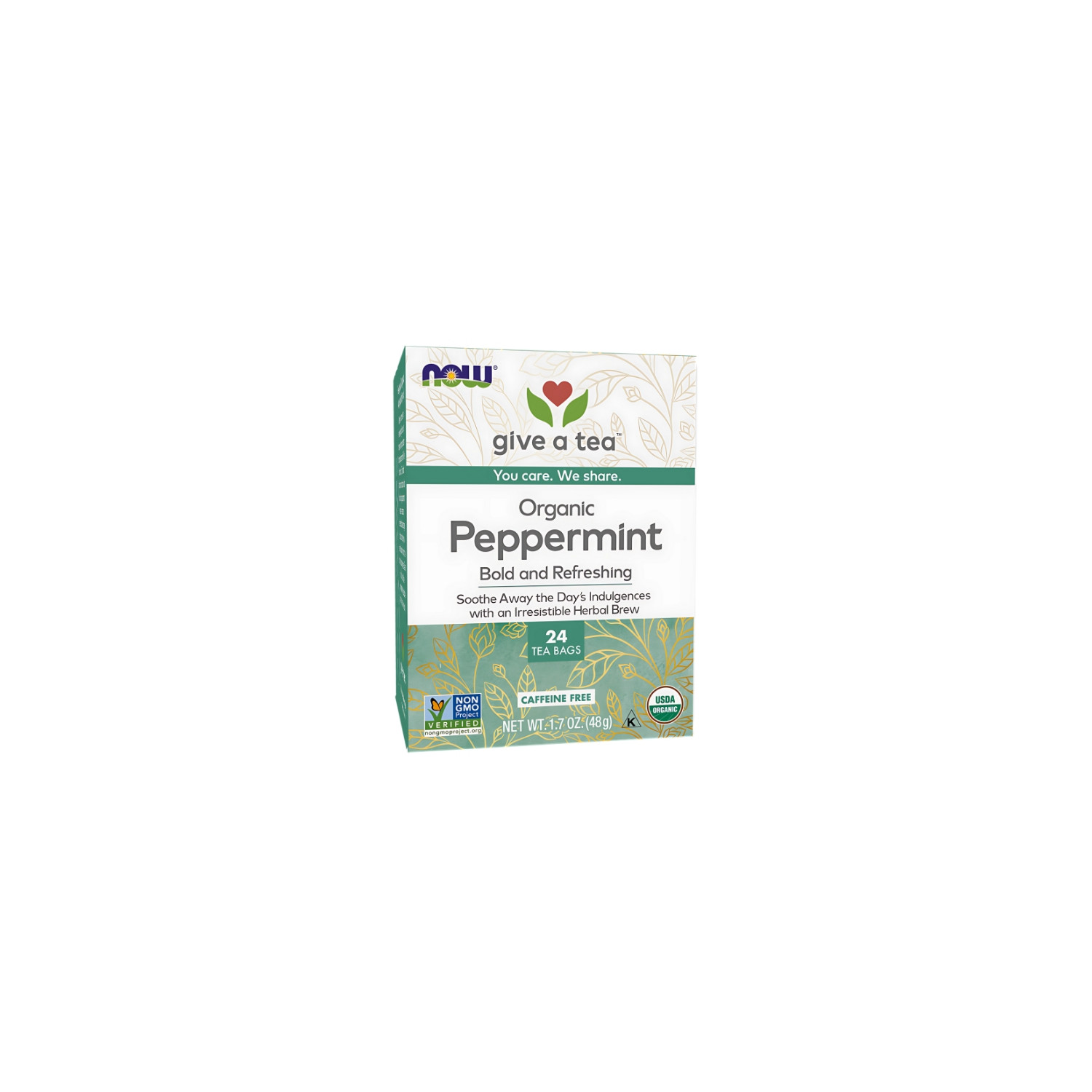 NOW Foods Peppermint Organic Tea 24 ct. 48g