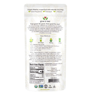 Zusammensetzung NOW Foods Matcha Bio-Grüntee 85g