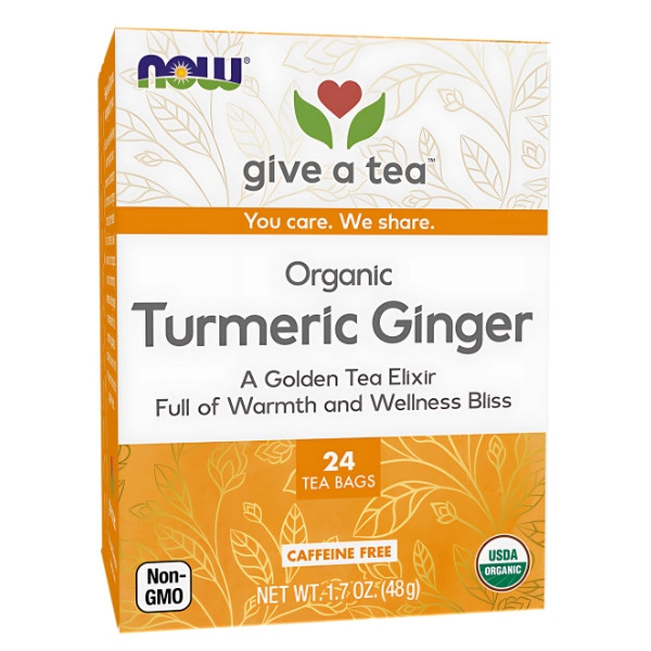 NOW Foods Bio-Kurkuma-Ingwer-Tee 24 stk. 48g