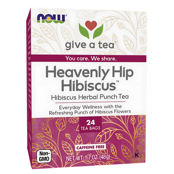 NOW Foods Heavenly Hip Hibiscus Bio-Tee 24 stk. 48g