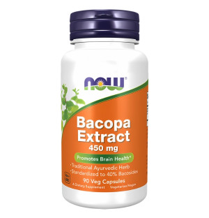 NOW Foods Bacopa-Extrakt 450mg 90 kaps. Vege