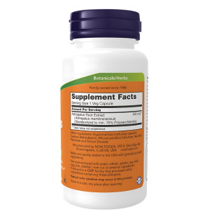 Zusammensetzung NOW Foods Astragalus 70% EXT 500mg 120 kaps. Vege