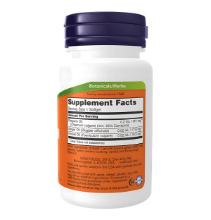 NOW Foods Oregano Oil 90 caps. Vege