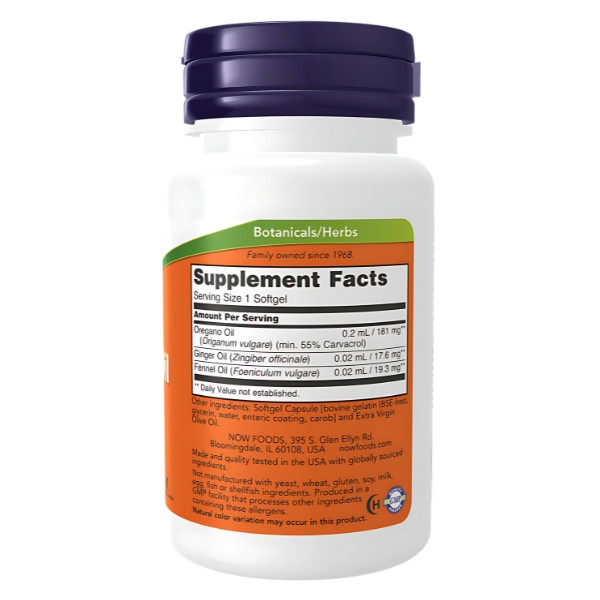 NOW Foods Oregano Oil 90 caps. Vege
