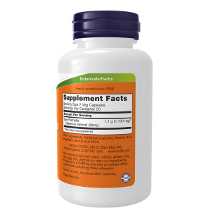 Skład produktu NOW Foods Jagody Palmy Sabałowej 550mg 100 kaps. Vege