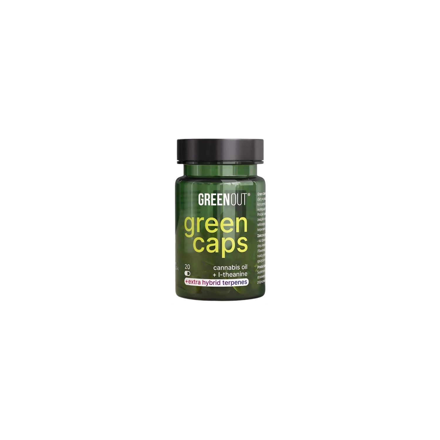 DT Green Out Green Caps + Terpenes 20 caps.