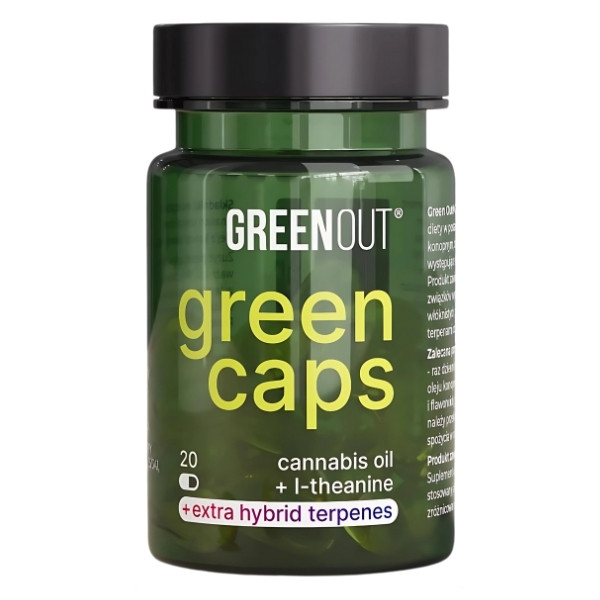 DT Green Out Green Caps + Terpenes 20 caps.