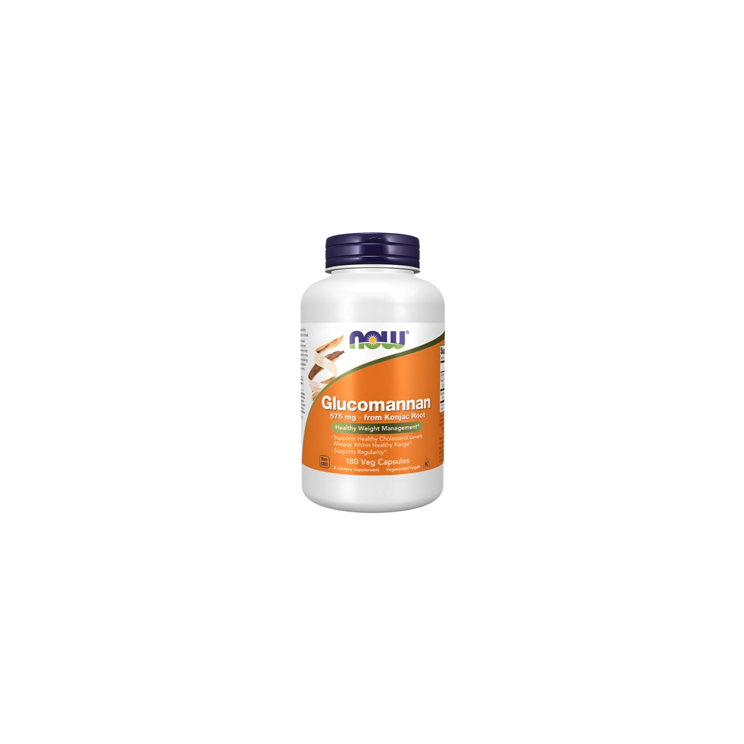 NOW Foods Glucomannan 575mg 180 caps. Vege