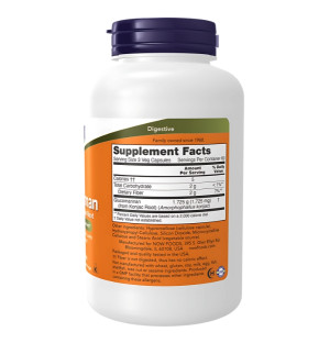 Product composition NOW Foods Glucomannan 575mg 180 caps. Vege