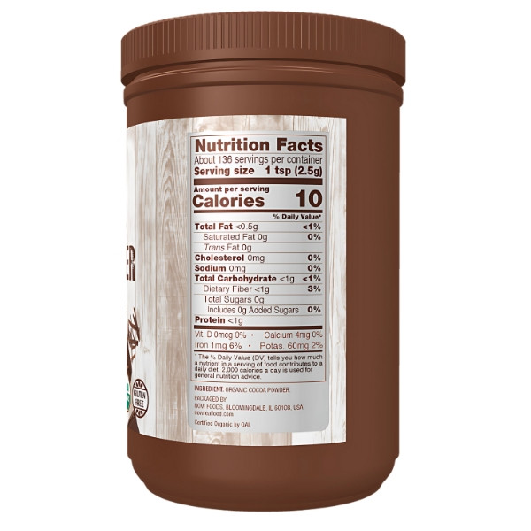 Zusammensetzung NOW Foods Bio-Kakaopulver 340g