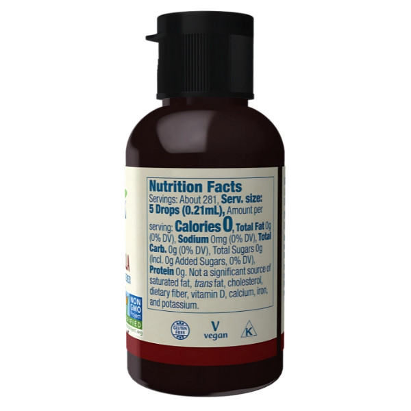 Zusammensetzung NOW Foods BetterStevia Liquid 59ml Zimt-Vanille