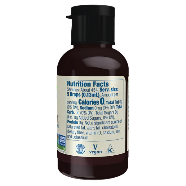 Zusammensetzung NOW Foods BetterStevia Liquid 59ml Zartbitterschokolade
