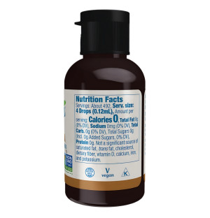 Skład produktu NOW Foods BetterStevia Liquid 59ml Wanilia