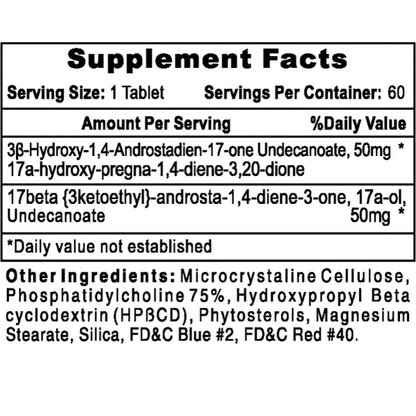 Zusammensetzung Hi-Tech Pharma Equipoise 60 tabl.