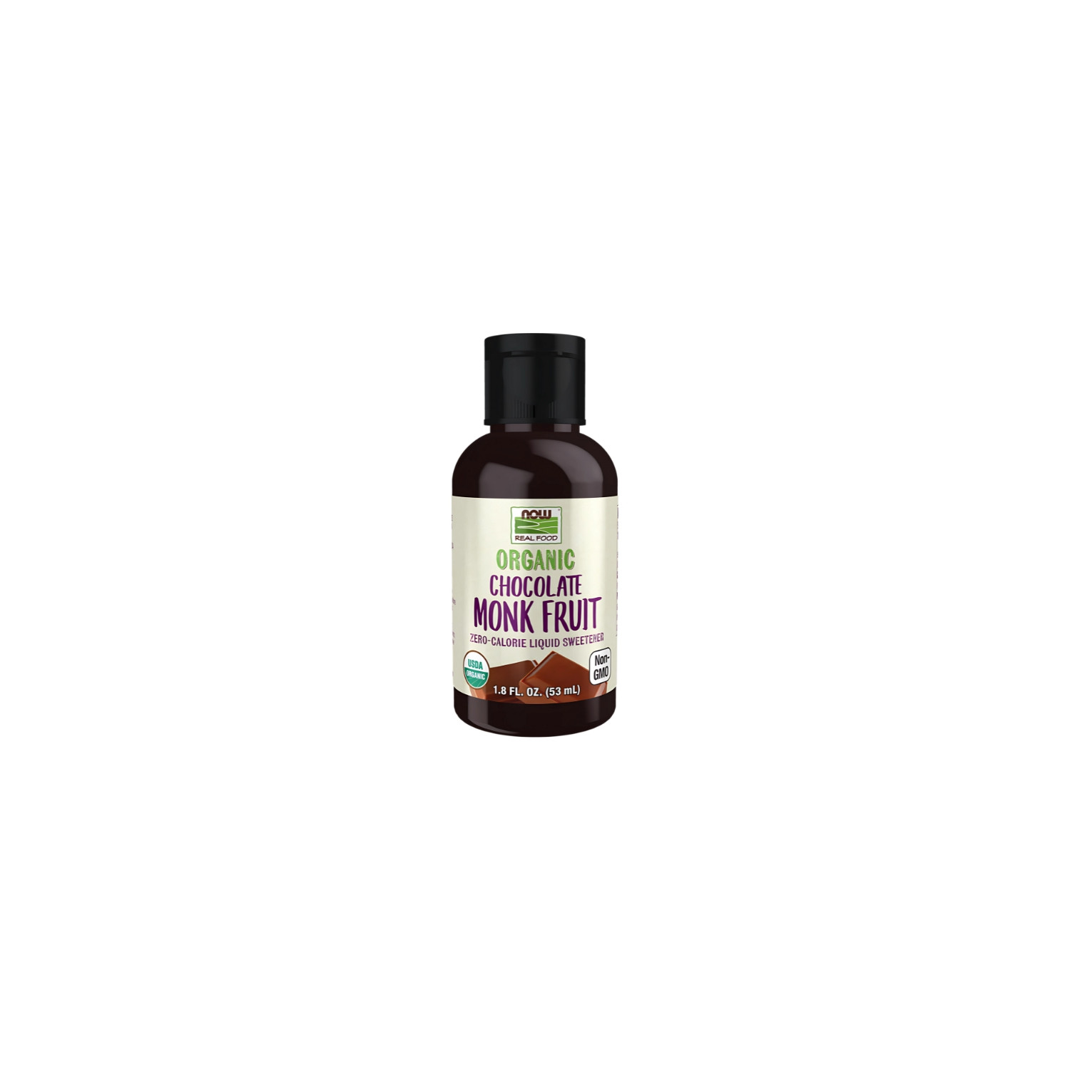 NOW Foods Monk Fruit Liquid 53ml Schokolade