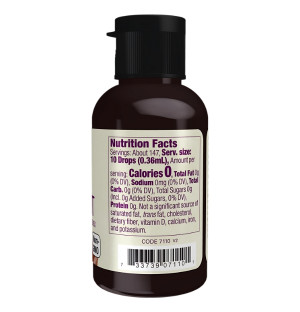 Zusammensetzung NOW Foods Monk Fruit Liquid 53ml Schokolade