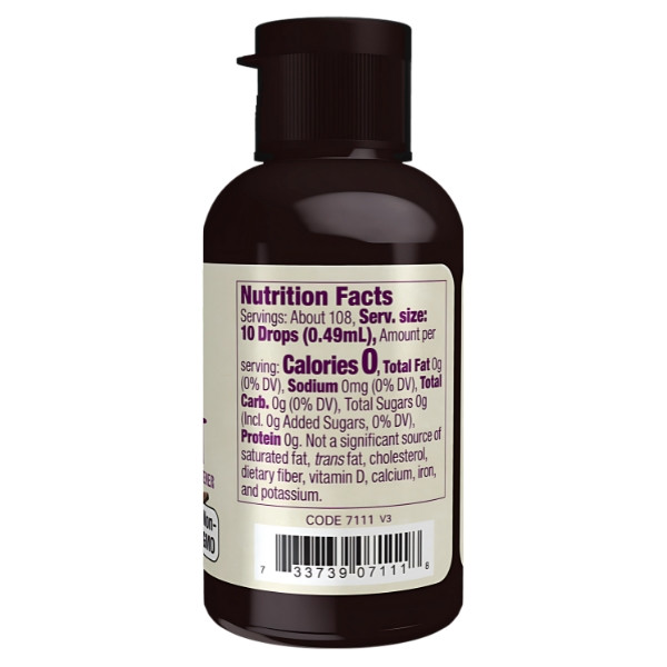 Product composition NOW Foods Monk Fruit Liquid 53ml Vanilla