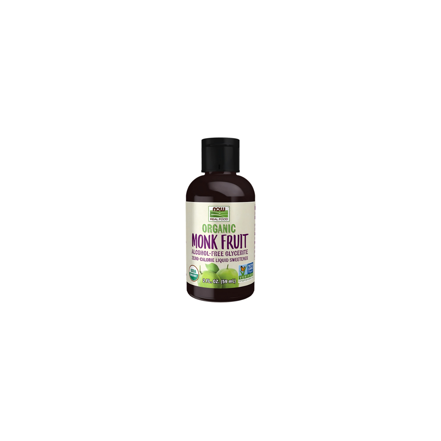 NOW Foods Monk Fruit Liquid 59 ml Organic Alcohol-Free Glycerite