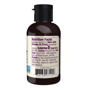 Product composition NOW Foods Monk Fruit Liquid 59 ml Organic Alcohol-Free Glycerite