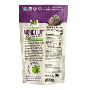 Product composition NOW Foods Monk Fruit with Erythritol 454 g