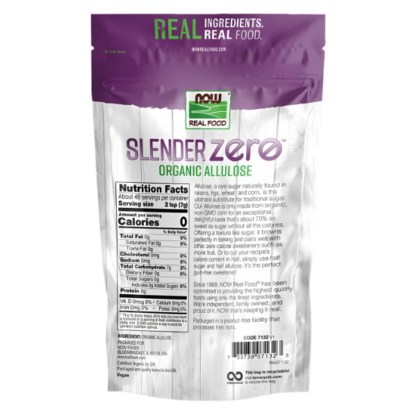 Zusammensetzung NOW Foods Slender Zero Allulose 340 g