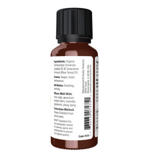 Zusammensetzung NOW Foods Blue Tansy – Ölmischung mit Blauem Rainfarn 30 ml