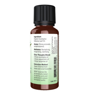 Product composition NOW Foods Eucalyptus Globulus Organic Oil 30 ml