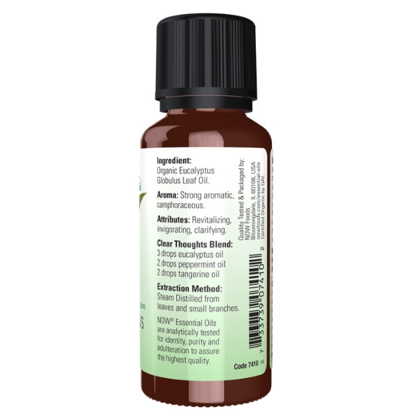 Zusammensetzung NOW Foods Eucalyptus Globulus – Ätherisches Bio-Öl aus Eucalyptus Globulus 30 ml