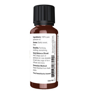 Product composition NOW Foods Geranium Oil 30 ml