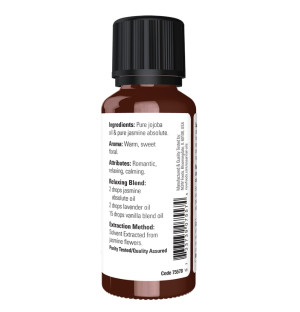 Product composition NOW Foods Jasmine Absolute Oil Blend 30 ml