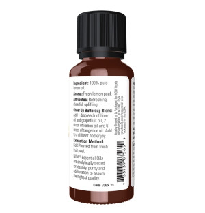 Product composition NOW Foods Lemon Oil 30 ml