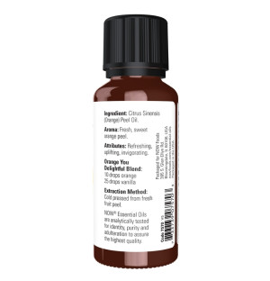 Product composition NOW Foods Orange Oil 30 ml