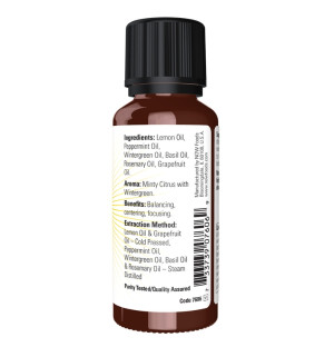 Skład produktu NOW Foods Mental Focus – Mieszanka Olejków Eterycznych 30 ml