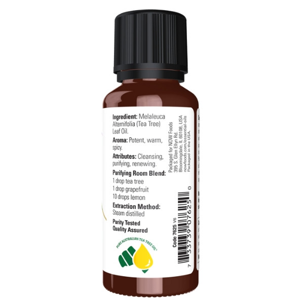 Product composition NOW Foods Tea Tree Oil 30 ml