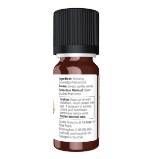 Product composition NOW Foods Vetiver Oil 10 ml
