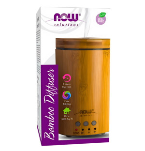 NOW Foods Ultrasonic Real Bamboo Essential Oil Diffuser