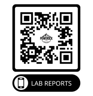 Kod QR prowadzący do raportów laboratoryjnych produktów Powerock Pharma