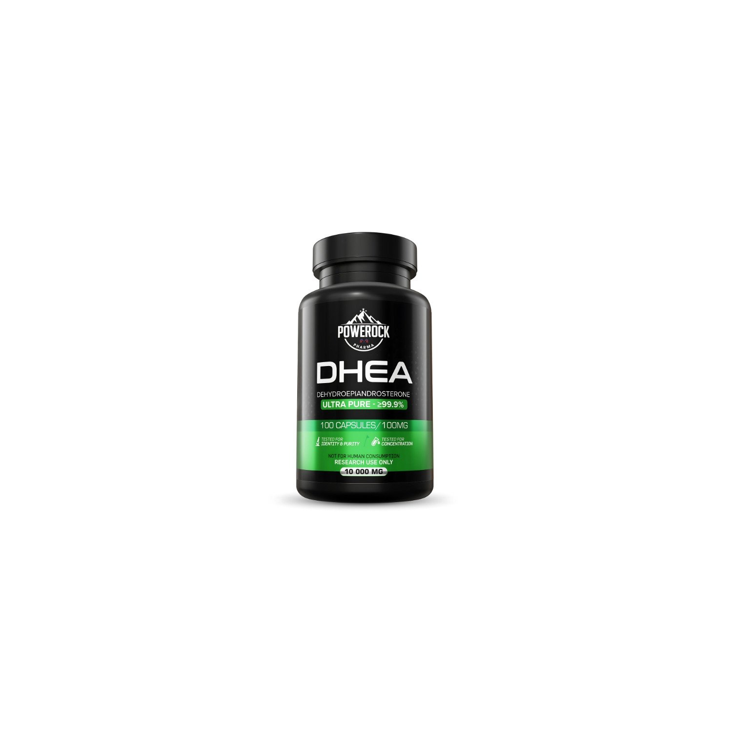 Powerock Pharma DHEA 100 kapsułek po 100 mg, ultra czystość ≥99,9%, dehydroepiandrosteron do badań
