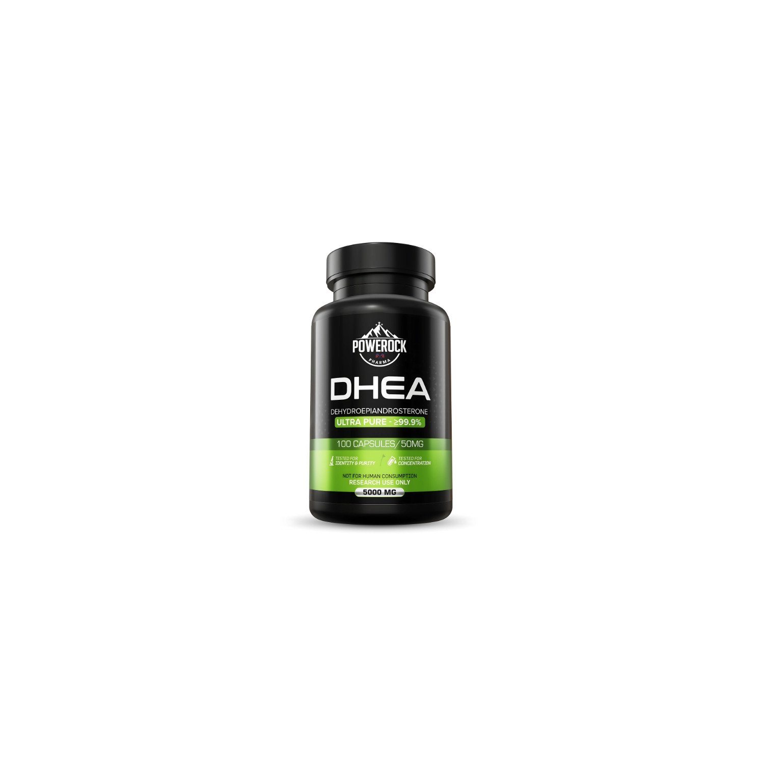 Powerock Pharma DHEA 100 kapsułek po 50 mg, ultra czystość ≥99,9%, dehydroepiandrosteron do badań