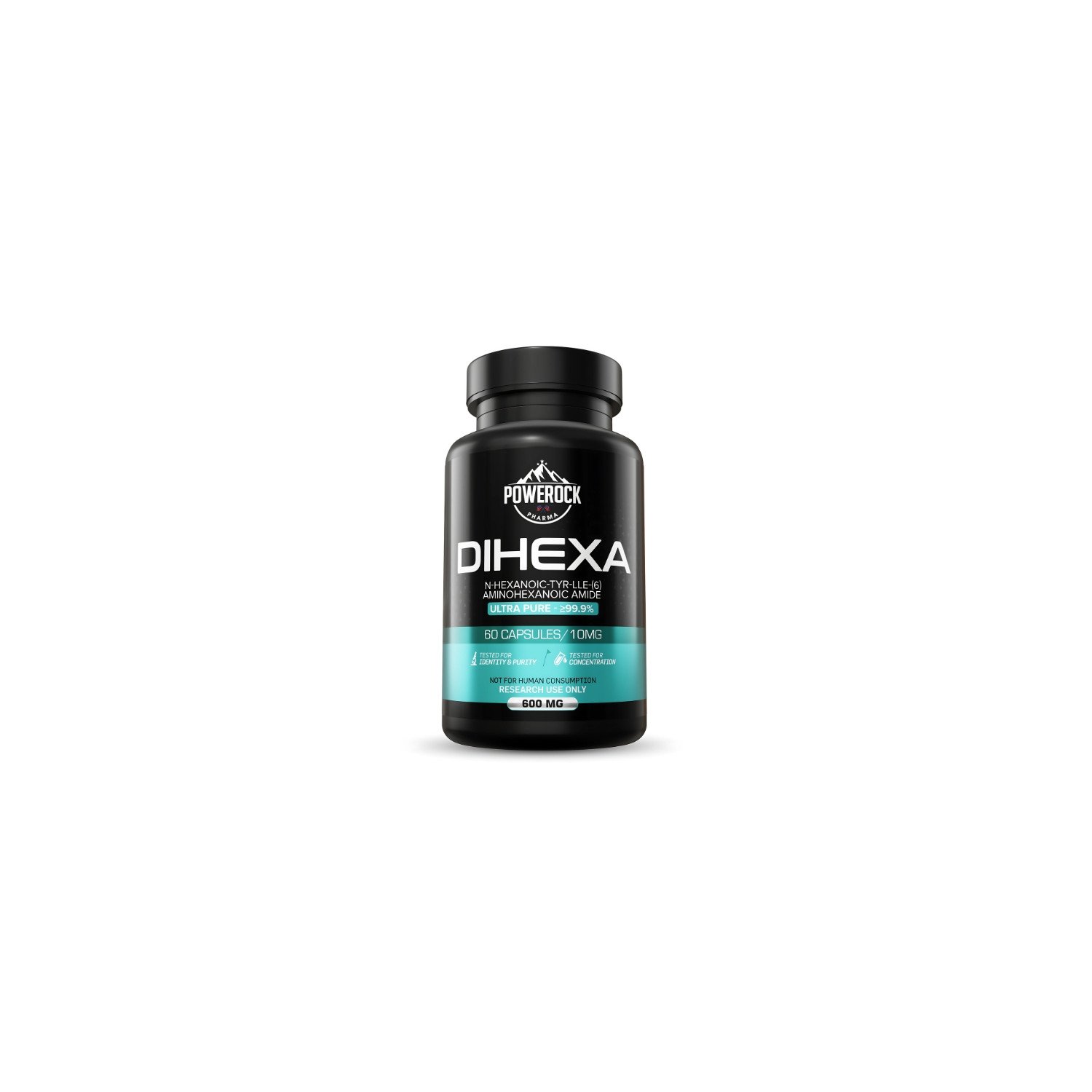 Powerock Pharma DIHEXA 60 Kapseln à 10 mg, ≥99,9% Reinheit, N-Hexanoic-Amid nur für Forschungszwecke