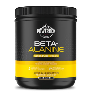 Powerock Pharma Beta-Alanine 500,000 mg, ultra pure ≥99.9%, research-use powder supplement