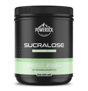 Powerock Pharma Sucralose – pure powdered sweetener, ultra purity ≥98.5%, 250,000 mg, for laboratory research use